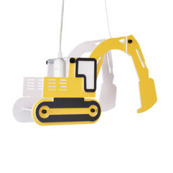 Alternative view of GLOBOSTAR® EXCAVATOR 61579 Παιδικό Κρεμαστό Φωτιστικό Οροφής με Ντουί 1 x E27 AC 220-240V IP20 - Κίτρινο & Μαύρο - Μ45 x Π15.5 x Υ27cm