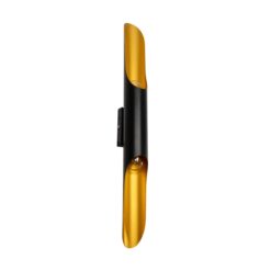 Alternative view of GLOBOSTAR® ESTERINA 01302 Μοντέρνο Φωτιστικό Τοίχου - Απλίκα με Ντουί 2 x E27 AC 220-240V IP20 - Μαύρο & Χρυσό - Μ5.5 x Π8 x Υ60cm