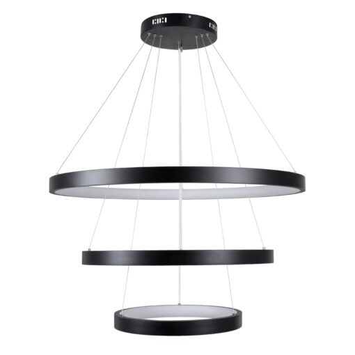 kelvo® NEMESIS KLV-101-0220-V2 Κρεμαστό Φωτιστικό Οροφής LED 120W 12000lm 180° AC 220-240V IP20 Ρυθμιζόμενο Λευκό CCT με Χειριστήριο από 2700K έως 6000K Dimmable – Lumileds SMD Chip – Μαύρο Ματ – Μ80 x Π80 x Υ80cm – 3 Χρόνια Εγγύηση