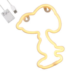 Alternative view of GloboStar® 78578 Φωτιστικό Ταμπέλα Φωτεινή Επιγραφή NEON LED Σήμανσης SNOOPY 5W με Καλώδιο Τροφοδοσίας USB - Μπαταρίας 3xAAA (Δεν Περιλαμβάνονται) - Θερμό Λευκό 2700K