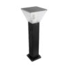 GLOBOSTAR® VEGGIE 90549 Φωτιστικό Κολωνάκι Κήπου με Ντουί 1 x E27 60° AC 220-240V Αδιάβροχο IP65 – Μαύρο – Μ20 x Π20 x Υ60cm – 2 Χρόνια Εγγύηση