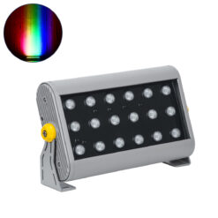 Alternative view of GLOBOSTAR® FLOODHENA 90642 Προβολέας Σποτ Wall Washer LED 36W 2880lm 30° DC 24V Αδιάβροχο IP65 Πολύχρωμο RGB Dimmable DMX512 - Bridgelux SMD Chip - Γκρι Ανθρακί - Μ30 x Π6 x Υ17cm - 3 Χρόνια Εγγύηση