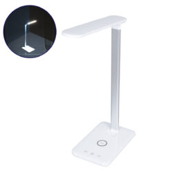 Alternative view of GLOBOSTAR® ONO 76532 Μοντέρνο Επιτραπέζιο Φωτιστικό Γραφείου με Ασύρματη Φόρτιση 10W 2A LED 3.5W 350lm 90° DC 5V με USB-C IP20 Ρυθμιζόμενο Λευκό CCT με Αφή 2700K/4500K/6000K Dimmable - Sanan SMD Chip - Λευκό - Μ18 x Π12 x Υ36cm - 2 Χρόνια Εγγύηση