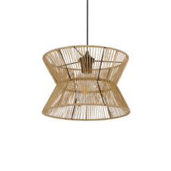Alternative view of GLOBOSTAR® UPCONE 205-0055 Boho Κρεμαστό Φωτιστικό Οροφής με Ντουί 1 x E27 AC 220-240V IP20 - Μπεζ - M30 x Π30 x Υ21cm