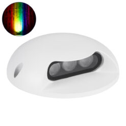 Alternative view of GLOBOSTAR® STEPLUNA 90621 Φωτιστικό Σκαλοπατιού / Διαδρόμου LED 6W 510lm 10° DC 24V Αδιάβροχο IP65 Πολύχρωμο RGB Dimmable DMX512 - Bridgelux SMD Chip - Λευκό Ματ - Μ12 x Π12 x Υ3cm - 3 Χρόνια Εγγύηση