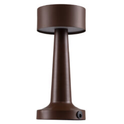 Alternative view of GloboStar® BELLA 76507 Επαναφορτιζόμενο Επιτραπέζιο Φωτιστικό Πορτατίφ LED 1.5W 105lm 120° DC 5V IP44 Θερμό Λευκό 2700K Dimmable Καφέ Αλουμίνιο - Μ9 x Π9 x Υ21cm - 2 Xρόνια Εγγύηση