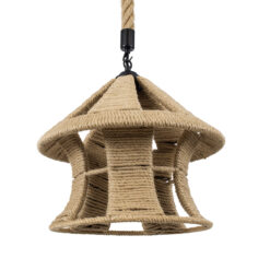 Alternative view of GLOBOSTAR® SOLITARIO 01606 Boho Κρεμαστό Φωτιστικό Οροφής με Ντουί 1 x E27 AC 220-240V IP20 - Μπεζ - Μ36 x Π36 x Y30cm
