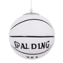 Alternative view of GLOBOSTAR® SPALDING NBA 01031 Παιδικό Κρεμαστό Φωτιστικό Οροφής με Ντουί 1 x E27 AC 220-240V IP20 - Λευκό & Μαύρο - Μ25 x Π25 x Υ25cm