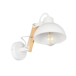 Alternative view of GLOBOSTAR® GRANT 00903 Μοντέρνο Φωτιστικό Τοίχου - Απλίκα με Ντουί 1 x E27 AC 220-240V IP20 - Λευκό & Μπεζ - Μ15 x Π23 x Υ22cm