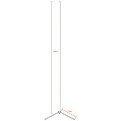 Alternative view of Μοντέρνο Minimal Επιδαπέδιο Μαύρο Φωτιστικό 250cm LED 40 Watt με Ασύρματο Χειριστήριο Αφής 2.4G RF & Dimmer CCT - Ψυχρό - Ημέρας - Θερμό GloboStar ALIEN Design GLOBO-250-10