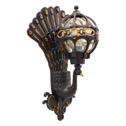 Alternative view of GLOBOSTAR® CORNELIA 01250 Vintage Φωτιστικό Τοίχου - Απλίκα με Ντουί 1 x E27 AC 220-240V IP20 - Καφέ & Χρυσό - Μ20 x Π32 x Υ55cm