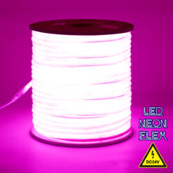 Alternative view of GLOBOSTAR® NEOTUBE 70587 Ταινία Neon Flex LED 12W/m 600lm/m 360° DC 24V Αδιάβροχο IP65 120 x SMD2835 Chip/m Ροζ Dimmable - Sanan SMD Chip - Μ100 x Π1.3 x Υ1.3cm - 3 Χρόνια Εγγύηση