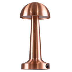 Alternative view of GloboStar® COCO 76511 Επαναφορτιζόμενο Επιτραπέζιο Φωτιστικό Πορτατίφ LED 1.5W 105lm 120° DC 5V IP44 Θερμό Λευκό 2700K Dimmable Χάλκινο Αλουμίνιο - Μ10 x Π10 x Υ22cm - 2 Xρόνια Εγγύηση