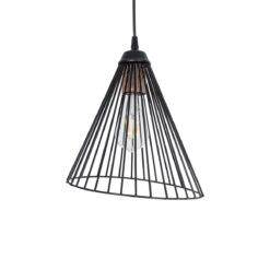 Alternative view of GLOBOSTAR® ARCWIRE 203-0015 Μοντέρνο Κρεμαστό Φωτιστικό Οροφής με Ντουί 1 x E27 AC 220-240V IP20 - Μαύρο - Μ25 x Π25 x Υ30cm