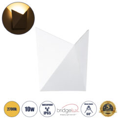 Alternative view of GLOBOSTAR® STEALTH 60518 Μοντέρνο Φωτιστικό Τοίχου - Απλίκα LED 10W 1000lm 60° AC 220-240V Αδιάβροχο IP65 Θερμό Λευκό 2700K - Bridgelux COB Chip & TÜV SÜD Driver - Λευκό Ματ - Μ17 x Π7.5 x Υ17cm - 5 Χρόνια Εγγύηση