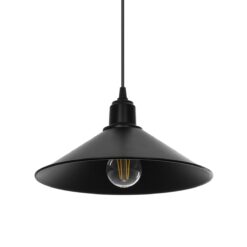 Alternative view of GLOBOSTAR® FERRO 203-0084 Μοντέρνο Κρεμαστό Φωτιστικό Οροφής με Ντουί 1 x E27 AC 220-240V IP20 - Μαύρο - Μ30 x Π30 x Υ15cm
