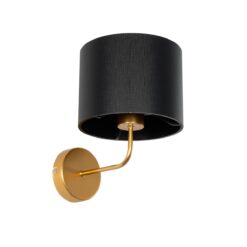 Alternative view of GLOBOSTAR® RALPH 203-0040 Vintage Φωτιστικό Τοίχου - Απλίκα με Ντουί 1 x E27 AC 220-240V IP20 - Χρυσό & Μαύρο - Μ22 x Π29 x Υ30cm