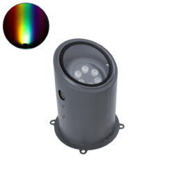 Alternative view of GloboStar® FLOOD-MILO 90736 Κινούμενος Προβολέας - Σποτ Φωτισμού Wall Washer για Φωτισμό Κτιρίων LED 12W 1020lm 10° DC 24V Αδιάβροχο IP67 Φ17 x Υ26cm RGBW DMX512 - Γκρι Ανθρακί - 3 Χρόνια Εγγύηση