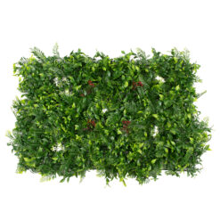 Alternative view of GLOBOSTAR® FERN 78407 Τεχνητό Πάνελ Φυλλωσιάς / Κάθετος Κήπος Ίληξ, Νάνος Φτέρη, Κοράλι & Κουφέα - Πράσινο - Μ60 x Π10 x Υ40cm