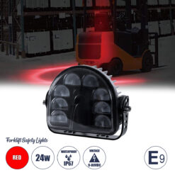 Alternative view of GloboStar® 85423 E9 Mark Forklift Safety Lights - Φώτα Προειδοποίησης & Διαγράμμισης Ασφαλείας για Περονοφόρα - Κλάρκ LED 24W DC 9-80V Αδιάβροχο IP67 Κόκκινο Μ14 x Π14.5 x Υ6cm