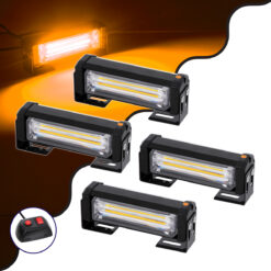 Alternative view of GloboStar® 85033 PRO Series ΣΕΤ 4 x Μπάρες Σήμανσης Οχήματος Οδικής Βοήθείας για Αυτοκίνητα & Φορτηγά 13 Προγραμμάτων Φωτισμού LED CREE CXB COB 36W DC 10-30V Αδιάβροχο IP65 Πορτοκαλί
