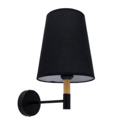 Alternative view of GLOBOSTAR® LYDFORD 01432 Μοντέρνο Φωτιστικό Τοίχου - Απλίκα με Ντουί 1 x E27 AC 220-240V IP20 - Μαύρο & Μπεζ - Μ20 x Π28 x Υ36cm