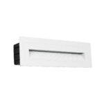 kelvo® STEPART KLV-101-0088 Χωνευτό Φωτιστικό Σκαλοπατιού / Διαδρόμου LED 4W 500lm 45° AC 220-240V Αδιάβροχο IP65 Θερμό Λευκό 2700K – Lumileds SMD Chip & TÜV SÜD Driver – Λευκό Ματ – Μ21 x Π5.5 x Υ6.5cm / Q20.3 x 5.6cm – 5 Χρόνια Εγγύηση