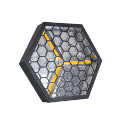 Alternative view of GloboStar® 51201 HALO HEXA Επαγγελματικό Φωτιστικό Ειδικών Εφέ DIGITAL MATRIX PIXEL & Blinder - 3 x 80W LED COB Chips Ultra Gold Warm White 2200K & 30 x 0.5W LED SMD5050 Chips RGB - AC 220V-240V DMX512 Display on Body - Μαύρο - Μ38 x Π38 x Υ22cm - 2 Χρόνια Εγγύση