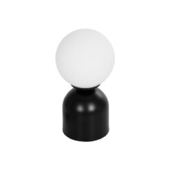 Alternative view of GLOBOSTAR® MAGIC 204-0132 Μοντέρνο Επιτραπέζιο Φωτιστικό Πορτατίφ με Ντουί 1 x E14 AC 220-240V IP20 - Μαύρο & Λευκό - Μ15 x Π15 x Υ28cm