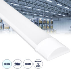Alternative view of GloboStar® 60155 LED Γραμμικό Βιομηχανικό Φωτιστικό Tri-Proof 60cm 20W 1886lm 120° AC 220-240V Αδιάβροχο IP65 Μ60 x Π7.5 x Υ2.5cm Ψυχρό Λευκό 6000K - 2 Χρόνια Εγγύηση