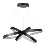 kelvo® NEMESIS KLV-101-0220-V2 Κρεμαστό Φωτιστικό Οροφής LED 120W 12000lm 180° AC 220-240V IP20 Ρυθμιζόμενο Λευκό CCT με Χειριστήριο από 2700K έως 6000K Dimmable – Lumileds SMD Chip – Μαύρο Ματ – Μ80 x Π80 x Υ80cm – 3 Χρόνια Εγγύηση