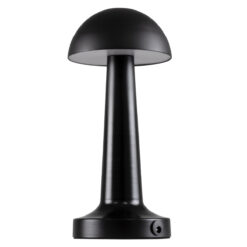 Alternative view of GloboStar® COCO 76509 Επαναφορτιζόμενο Επιτραπέζιο Φωτιστικό Πορτατίφ LED 1.5W 105lm 120° DC 5V IP44 Θερμό Λευκό 2700K Dimmable Μαύρο Αλουμίνιο - Μ10 x Π10 x Υ22cm - 2 Xρόνια Εγγύηση