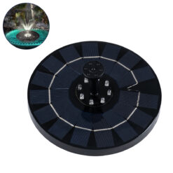 Alternative view of GLOBOSTAR® FOUNTAIN 71532 Διακοσμητικό Συντριβάνι LED 3W 150lm 120° DC 5V με Φωτοβολταϊκό Panel 5V 0.2W & Επαναφορτιζόμενη Μπαταρία Li-ion 3.2V 1500mAh Αδιάβροχο IP68 Ψυχρό Λευκό 6000K - Sanan Diode Chip - Μαύρο - 4 Μπέκ Ψεκασμού - Μ18 x Π18 x Υ8cm - 1 Χρόνο Εγγύηση