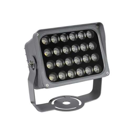 GLOBOSTAR® FLOODXENA 90129 Προβολέας Σποτ Wall Washer LED 24W 2760lm 10° AC 220-240V Αδιάβροχο IP65 Φυσικό Λευκό 4500K – Bridgelux SMD Chip – Γκρι Ανθρακί – Μ18 x Π13.5 x Υ18cm – 3 Χρόνια Εγγύηση
