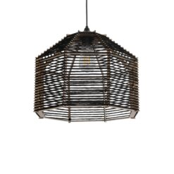 Alternative view of GLOBOSTAR® VORK 205-0027 Boho Κρεμαστό Φωτιστικό Οροφής με Ντουί 1 x E27 AC 220-240V IP20 - Μαύρο - M40 x Π40 x Υ36cm