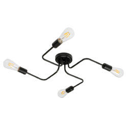 Alternative view of GLOBOSTAR® LIBERTA 00838 Vintage Φωτιστικό Οροφής με Ντουί 4 x E27 AC 220-240V IP20 - Μαύρο - Μ44.5 x Π44.5 x Υ12cm