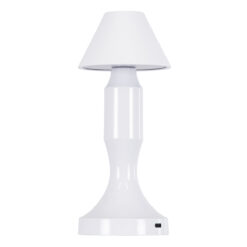Alternative view of GloboStar® LUNNA 76476 Επαναφορτιζόμενο Επιτραπέζιο Φωτιστικό Πορτατίφ LED 1.5W 105lm 120° DC 5V IP44 CCT Ultra Θερμό 1500K - Φυσικό Λευκό 4500K - Ψυχρό Λευκό 6000K Dimmable Λευκό Πλαστικό - Μ9 x Π9 x Υ23cm- 2 Χρόνια Εγγύηση