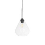 GLOBOSTAR® BALU 206-0043 Μοντέρνο Κρεμαστό Φωτιστικό Οροφής με Ντουί 1 x E27 AC 220-240V IP20 – Διάφανο – Μ20 x Π20 x Υ42cm