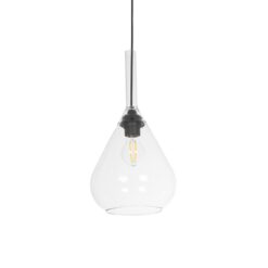 GLOBOSTAR® BALU 206-0043 Μοντέρνο Κρεμαστό Φωτιστικό Οροφής με Ντουί 1 x E27 AC 220-240V IP20 – Διάφανο – Μ20 x Π20 x Υ42cm