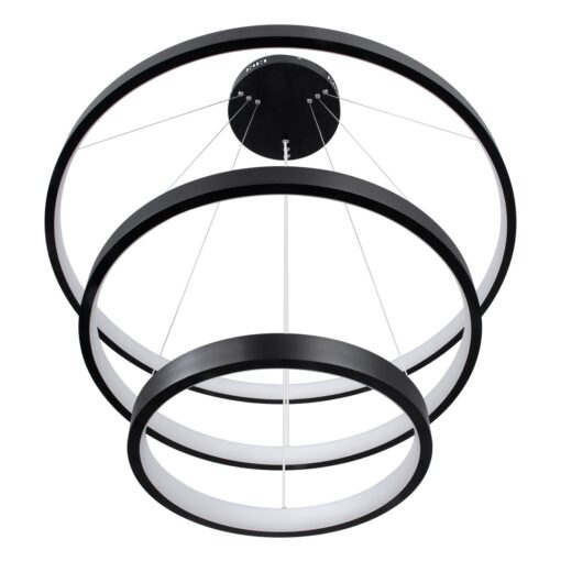 kelvo® NEMESIS KLV-101-0220-V2 Κρεμαστό Φωτιστικό Οροφής LED 120W 12000lm 180° AC 220-240V IP20 Ρυθμιζόμενο Λευκό CCT με Χειριστήριο από 2700K έως 6000K Dimmable – Lumileds SMD Chip – Μαύρο Ματ – Μ80 x Π80 x Υ80cm – 3 Χρόνια Εγγύηση