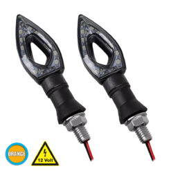 Alternative view of GLOBOSTAR® TURNLIGHT 81752 Φλας Μοτοσυκλέτας LED 1.5W/3W 110lm/220lm 120° DC 12V Αδιάβροχο IP65 Πορτοκαλί - Μ11.1 x Π3 x Υ2.1cm - Πακέτο 2 Τεμαχίων - 1 Χρόνο Εγγύηση