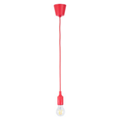 Alternative view of GLOBOSTAR® CABLITO 61551 Μοντέρνο Κρεμαστό Φωτιστικό Οροφής με Ντουί 1 x E27 AC 220-240V IP20 - Κόκκινο - Μ4 x Π4 x Υ110cm
