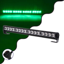 Alternative view of GloboStar® 85273 PRO Series Μπάρα Σήμανσης Οχήματος Security - Ασφαλείας για Αυτοκίνητα & Φορτηγά 16 Προγραμμάτων Φωτισμού STROBE LED SMD 3030 32W DC 10-30V Αδιάβροχη IP66 Πράσινο
