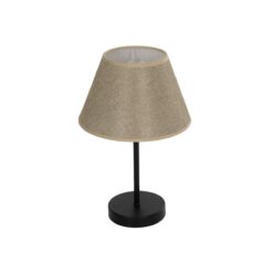 Alternative view of GLOBOSTAR® LARA 204-0073 Μοντέρνο Επιτραπέζιο Φωτιστικό Πορτατίφ με Ντουί 1 x E27 AC 220-240V IP20 - Μαύρο & Μπεζ - Μ22 x Π22 x Υ34cm