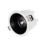 GLOBOSTAR® DUSTY 60340 Χωνευτό Downlight Σποτ LED 12W 1380lm 45° AC 220-240V Αδιάβροχο IP65 Φυσικό Λευκό 4500K – Bridgelux COB Chip & TÜV SÜD Driver – Λευκό & Μαύρο Ματ – Μ8.5 x Π8.5 x Υ7cm / Q7.2cm – 5 Χρόνια Εγγύηση