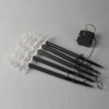 ΣΕΙΡΑ, 5 LED 3mm, 5 ΔΕΝΤΡΑ ΜΕ ΡΑΒΔΙ ΓΙΑ ΕΔΑΦΟΣ 37cm, ΗΛΙΑΚΟ ΣΥΛΛΕΚΤΗ ΜΕ ΑΙΣΘΗΤΗΡΑ ΦΩΤΟΣ, ΜΑΥΡΟ PVC ΚΑΛΩΔΙΟ, ΘΕΡΜΟ ΛΕΥΚΟ LED ΑΝΑ 35cm, ΠΡΟΕΚΤΑΣΗ ΠΑΡΟΧΗΣ 2m, IP44 EUROLAMP 600-04450