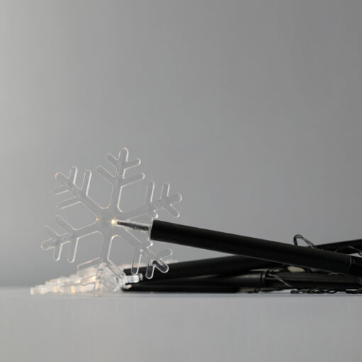 ΣΕΙΡΑ, 5 LED 3mm, 5 ΧΙΟΝΟΝΙΦΑΔΕΣ ΜΕ ΡΑΒΔΙ ΓΙΑ ΕΔΑΦΟΣ 34.5cm, ΗΛΙΑΚΟ ΣΥΛΛΕΚΤΗ ΜΕ ΑΙΣΘΗΤΗΡΑ ΦΩΤΟΣ, ΜΑΥΡΟ PVC ΚΑΛΩΔΙΟ, ΘΕΡΜΟ ΛΕΥΚΟ LED ΑΝΑ 35cm, ΠΡΟΕΚΤΑΣΗ ΠΑΡΟΧΗΣ 2m, IP44 EUROLAMP 600-04451