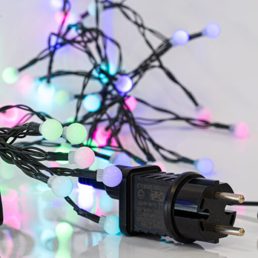 ΣΕΙΡΑ, 80 LED 5mm, 4.5V ΜΕΤΑΣΧΗΜΑΤΙΣΤΗ, ΛΕΥΚΕΣ ΜΠΑΛΕΣ Φ1.20cm, ΣΤΑΘΕΡΟ, ΠΡΑΣΙΝΟ PVC ΚΑΛΩΔΙΟ, ΧΡΩΜΑΤΙΣΤΟ LED ΑΝΑ 10cm, ΠΡΟΕΚΤΑΣΗ ΠΑΡΟΧΗΣ 3m, IP44 EUROLAMP 600-11916