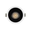 GLOBOSTAR® DUSTY 60340 Χωνευτό Downlight Σποτ LED 12W 1380lm 45° AC 220-240V Αδιάβροχο IP65 Φυσικό Λευκό 4500K – Bridgelux COB Chip & TÜV SÜD Driver – Λευκό & Μαύρο Ματ – Μ8.5 x Π8.5 x Υ7cm / Q7.2cm – 5 Χρόνια Εγγύηση