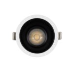 GLOBOSTAR® DUSTY 60340 Χωνευτό Downlight Σποτ LED 12W 1380lm 45° AC 220-240V Αδιάβροχο IP65 Φυσικό Λευκό 4500K – Bridgelux COB Chip & TÜV SÜD Driver – Λευκό & Μαύρο Ματ – Μ8.5 x Π8.5 x Υ7cm / Q7.2cm – 5 Χρόνια Εγγύηση